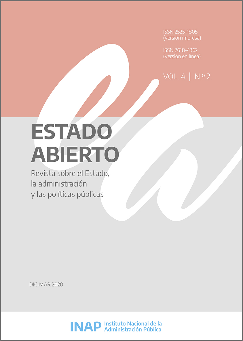 Imagen de la tapa de la Revista Estado Abierto volumen 4 número 2