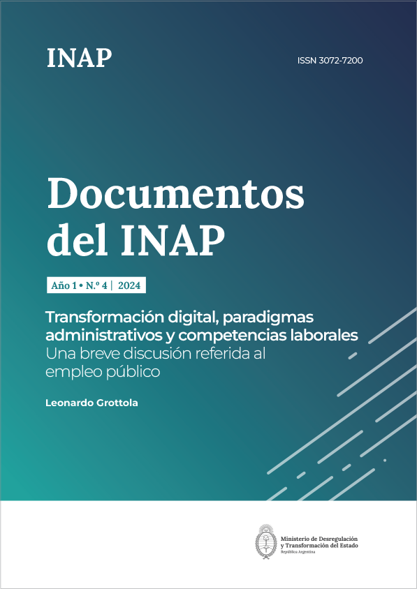 Imagen de la tapa de Documentos del INAP, año 1, número 4