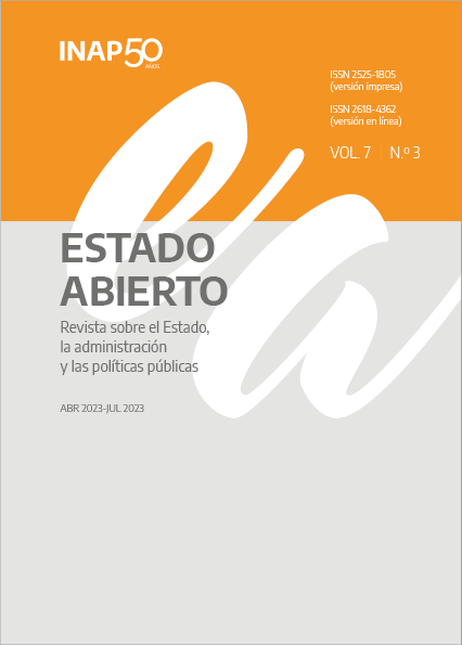 Imagen de tapa de Revista Estado Abierto volumen 7 número 3
